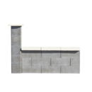 BLOC PILIER A ENDUIRE 26*26*19cm BETON GRIS -  Perin